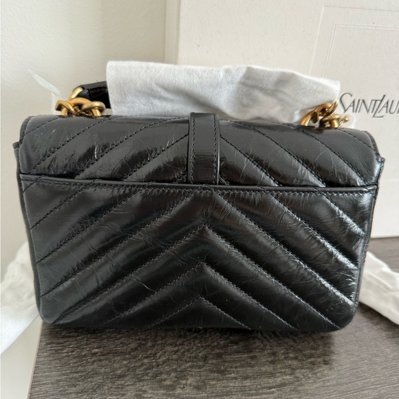 NEW! Yves Saint Laurent Quilted Mini Black Shoulder Bag - Picture 2 of 10